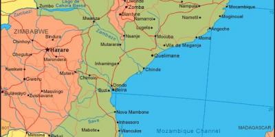 Harta Mozambic litoral