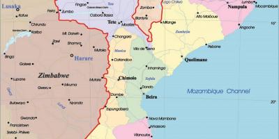 Mozambic politice hartă