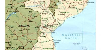 Harta Mozambic hartă detaliată